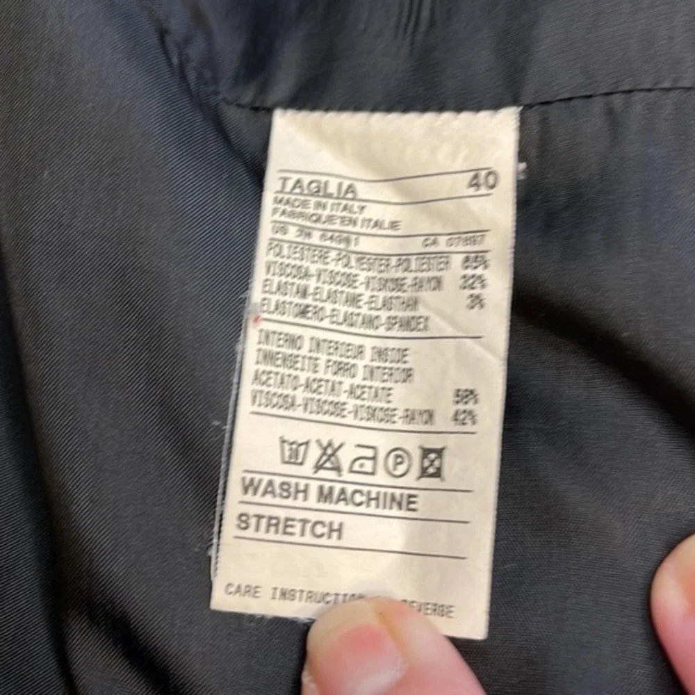 Benetton‎ Gray Wool Blend Career Jacket Blazer, Size 6P/40